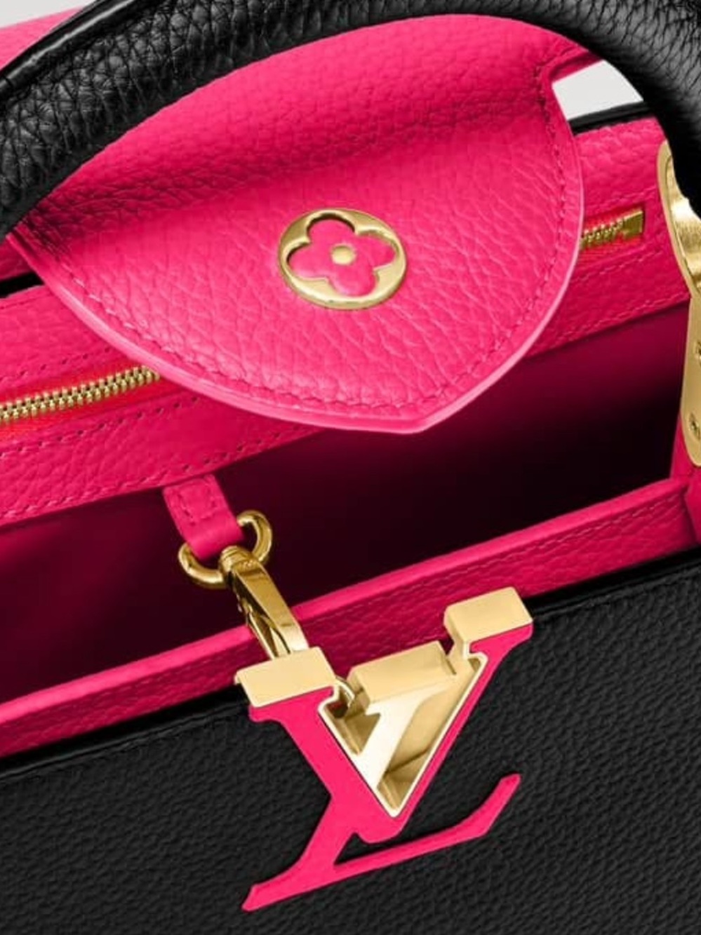 Louis Vuitton Taurillon Capucines MM Black Rose Berlingot - Picture 1 of 13